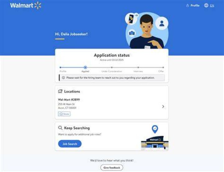 Can you call Walmart about your application
