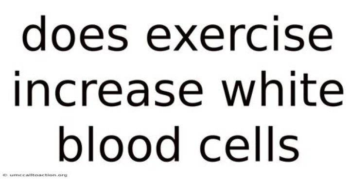 Does exercise increase white blood cells