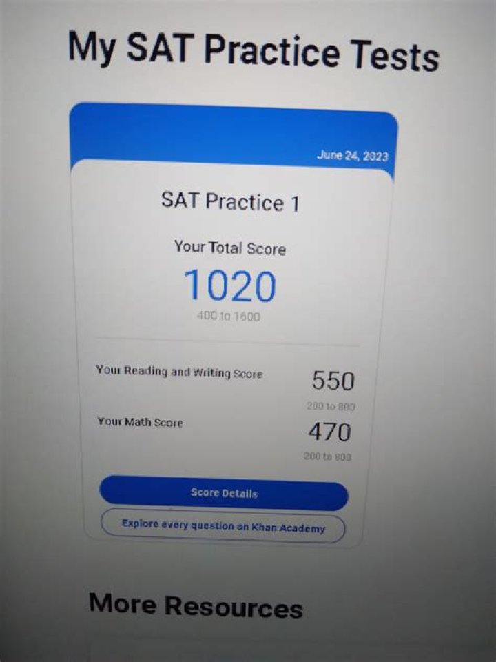 How are SAT practice tests calculated
