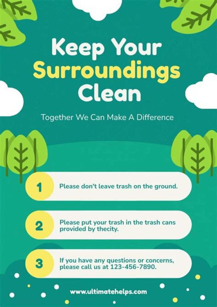 How can we keep our surroundings clean write any two points