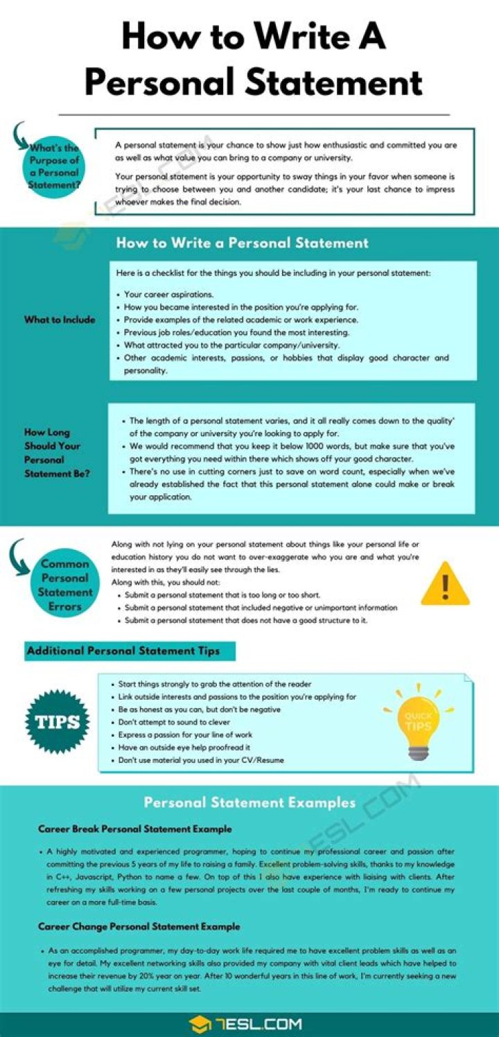 How do I write a personal statement for a staff nurse