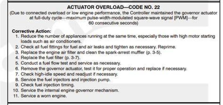 How do you clear an Onan fault code?