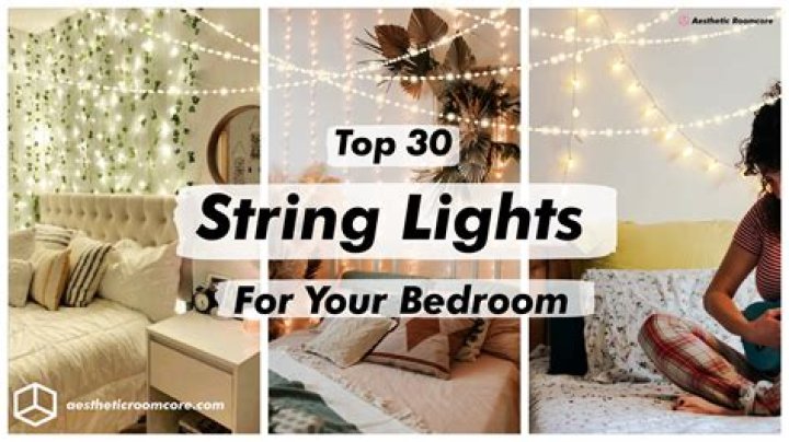 How do you hang string lights in a bedroom