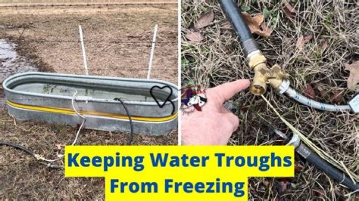 How do you keep water troughs from freezing over
