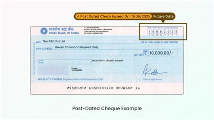 How do you write a post dated check