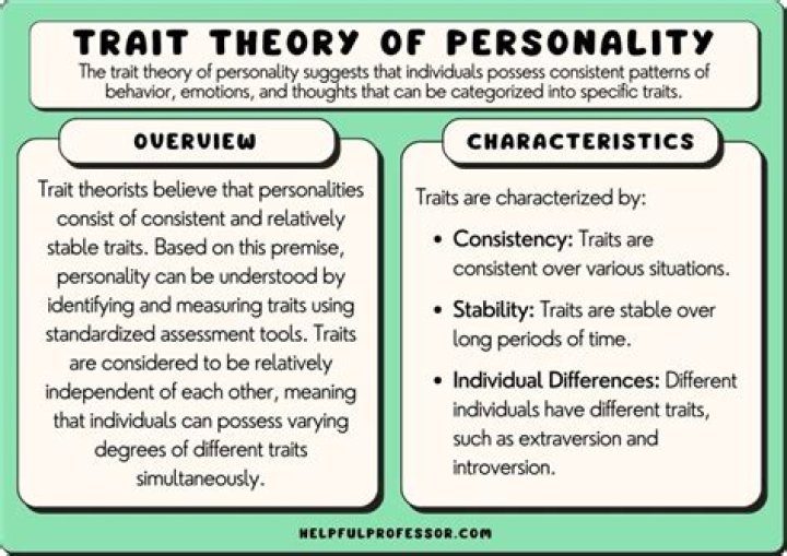 How does trait theory explain personality