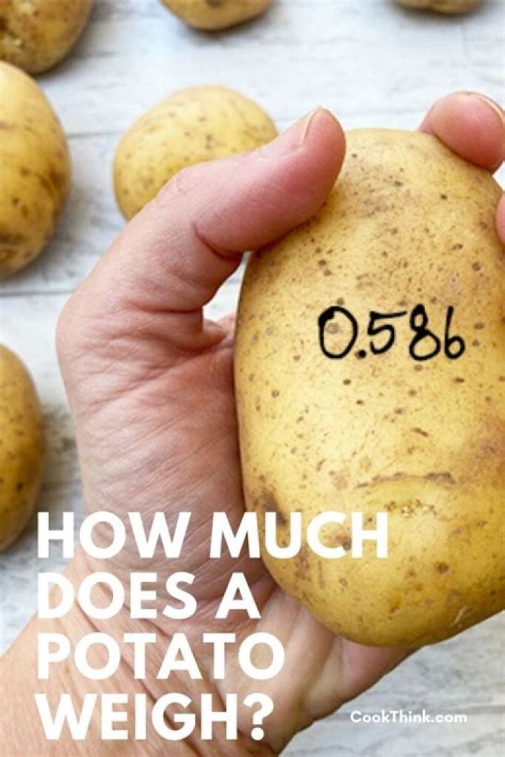 How much does a standard potato weigh?