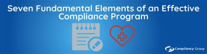 What are the 7 elements of a compliance program