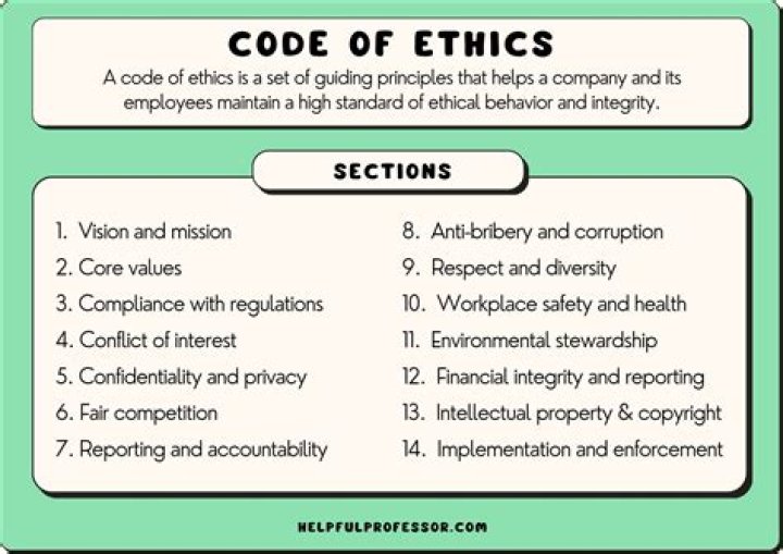 What does a professional code of ethics reflect