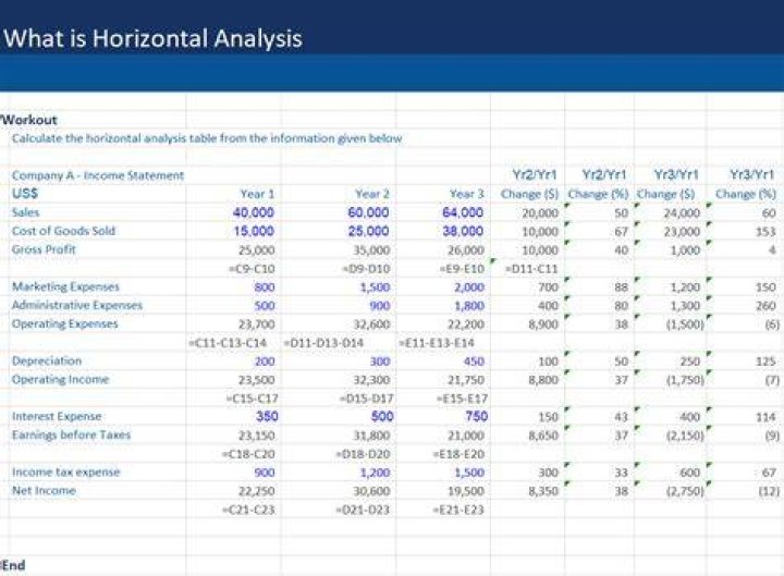 What does horizontal analysis mean