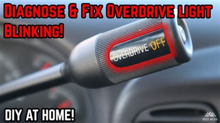 What does it mean if your overdrive light is flashing?