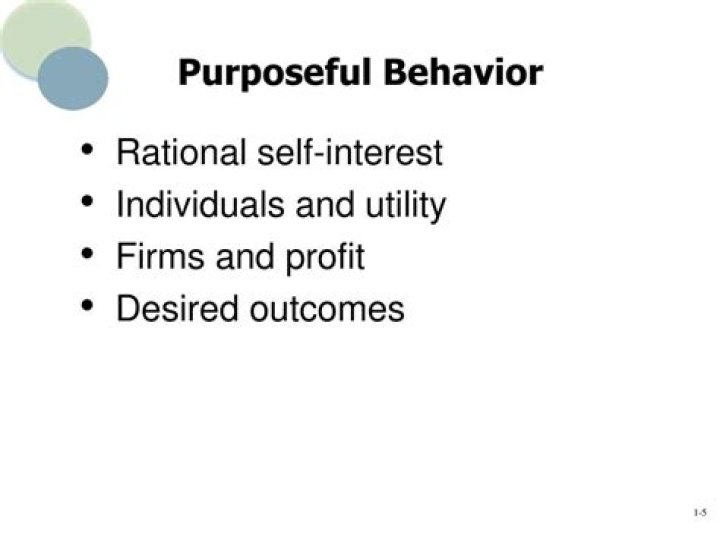 What does purposeful behavior suggest