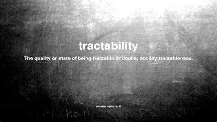What does tractability mean