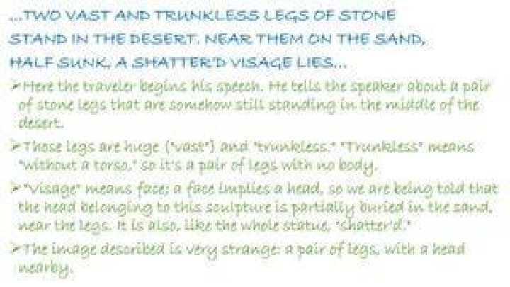 What does two vast and trunkless legs mean