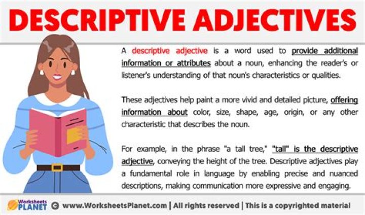 What is a descriptive adjective