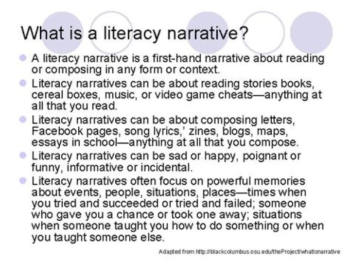 What is a literacy narrative