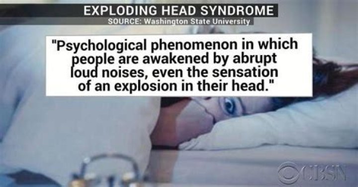 What is the exploding head syndrome?
