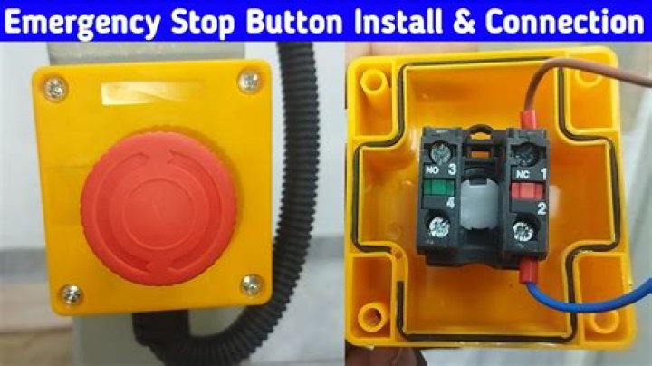 What is the function of the emergency stop button?