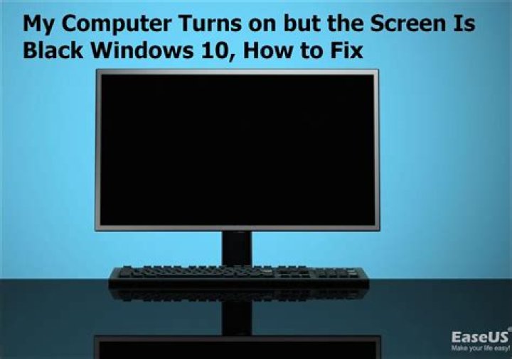 When I turn on my computer the screen is blank?