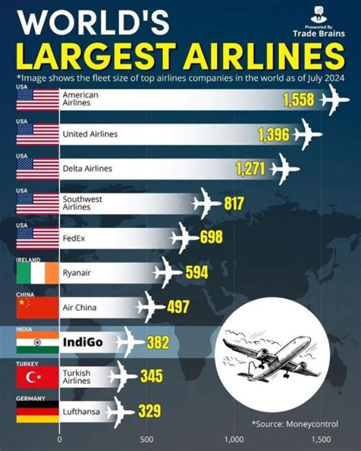 Which airline has the biggest fleet