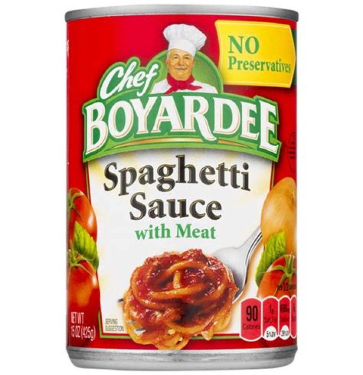 Who makes Chef Boyardee spaghetti sauce?