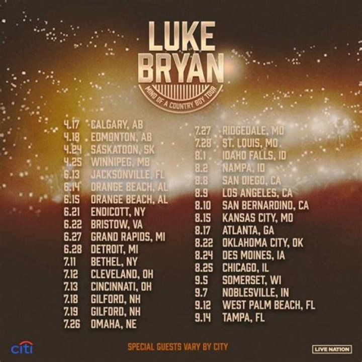 Who opened for Luke Bryan 2014