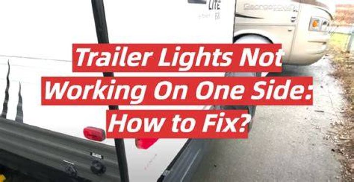 Why are my trailer lights not working?