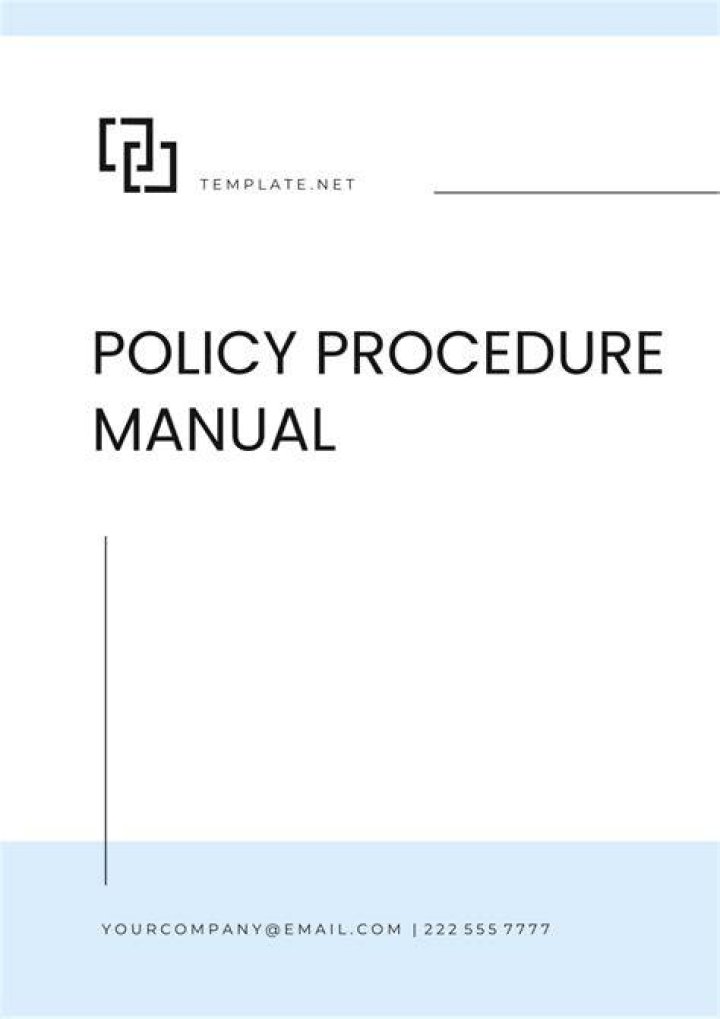 Why have a policy and procedures manual