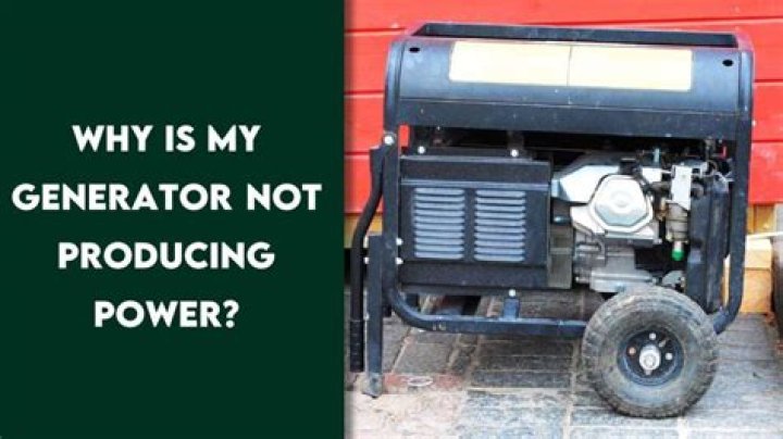 Why is my generator not working?